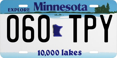 MN license plate 060TPY