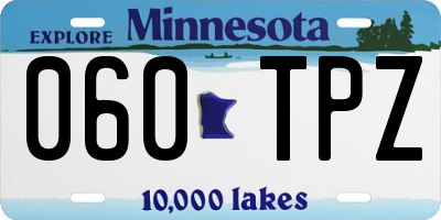 MN license plate 060TPZ