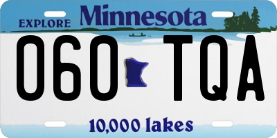 MN license plate 060TQA