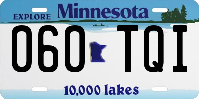 MN license plate 060TQI