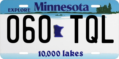 MN license plate 060TQL