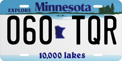 MN license plate 060TQR