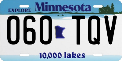 MN license plate 060TQV