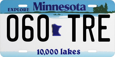 MN license plate 060TRE