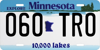 MN license plate 060TRO