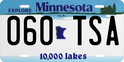 MN license plate 060TSA