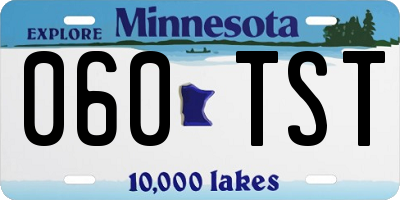 MN license plate 060TST