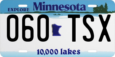 MN license plate 060TSX