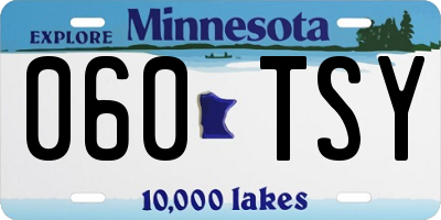 MN license plate 060TSY