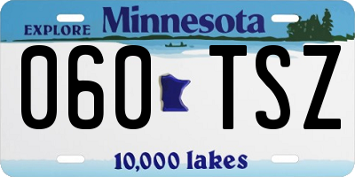 MN license plate 060TSZ