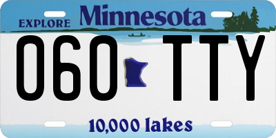 MN license plate 060TTY
