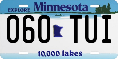 MN license plate 060TUI