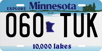 MN license plate 060TUK