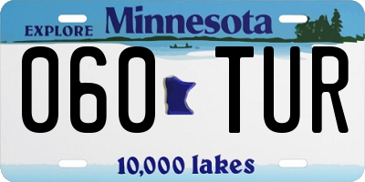 MN license plate 060TUR