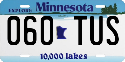 MN license plate 060TUS