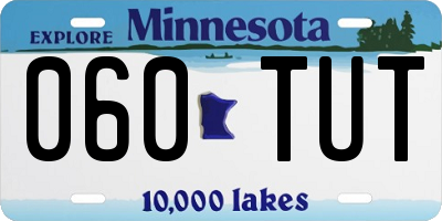 MN license plate 060TUT