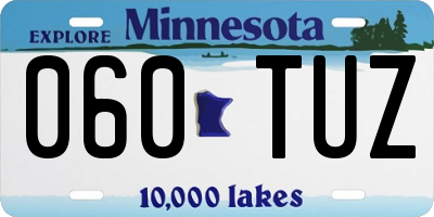 MN license plate 060TUZ
