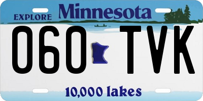 MN license plate 060TVK