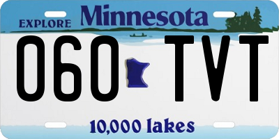 MN license plate 060TVT