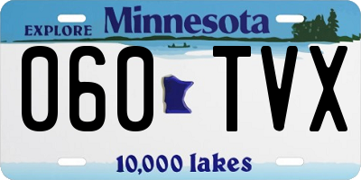 MN license plate 060TVX
