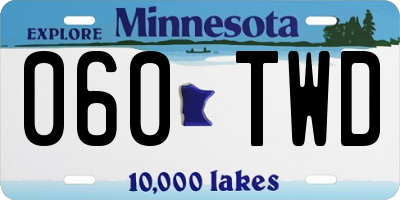 MN license plate 060TWD