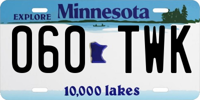 MN license plate 060TWK