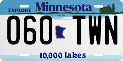 MN license plate 060TWN