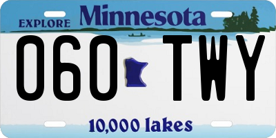 MN license plate 060TWY