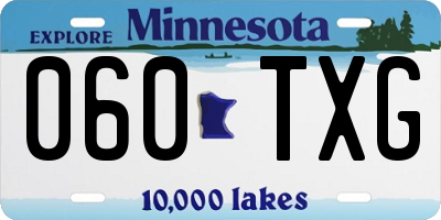 MN license plate 060TXG