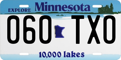 MN license plate 060TXO