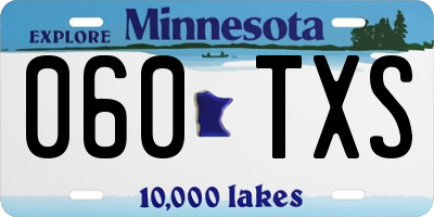 MN license plate 060TXS