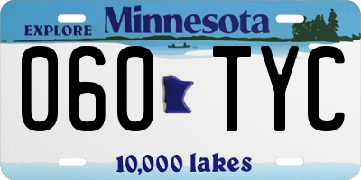 MN license plate 060TYC