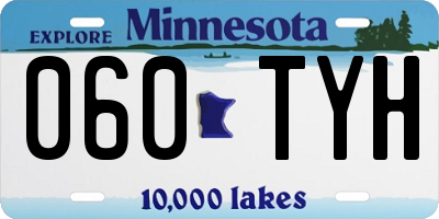 MN license plate 060TYH