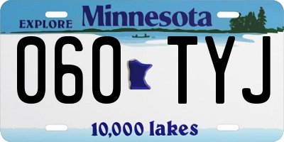MN license plate 060TYJ