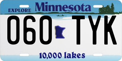MN license plate 060TYK
