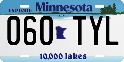 MN license plate 060TYL