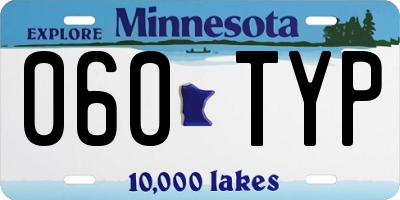 MN license plate 060TYP
