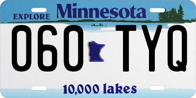 MN license plate 060TYQ