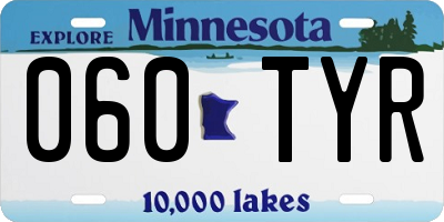 MN license plate 060TYR