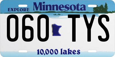 MN license plate 060TYS