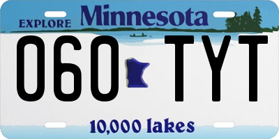 MN license plate 060TYT