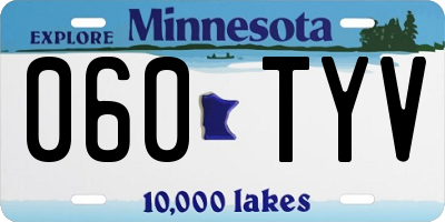 MN license plate 060TYV