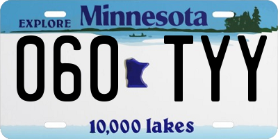MN license plate 060TYY
