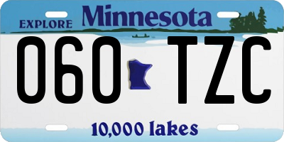 MN license plate 060TZC