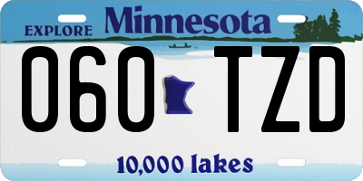 MN license plate 060TZD