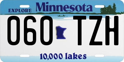 MN license plate 060TZH