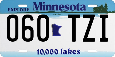 MN license plate 060TZI