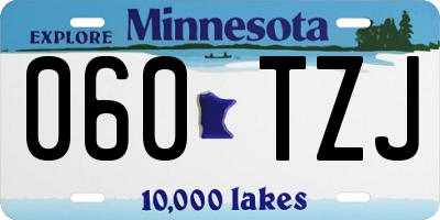 MN license plate 060TZJ