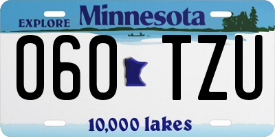 MN license plate 060TZU