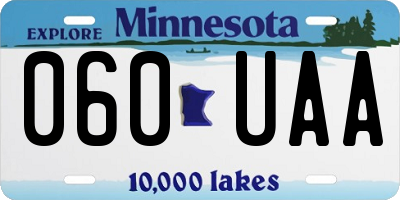 MN license plate 060UAA